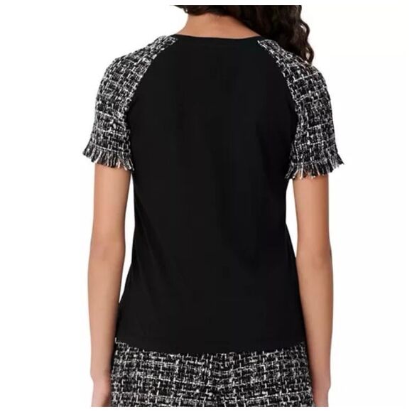 Maje Tiaco Mixed-Media Tee - Picture 2 of 8